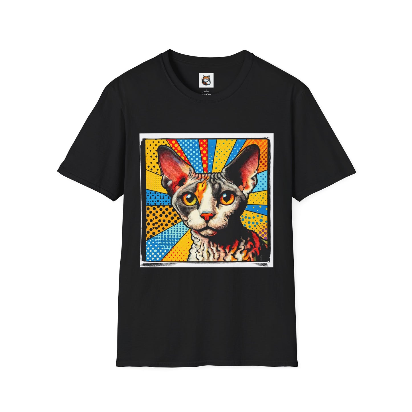 Devon Rex Comic book  Unisex Softstyle T-Shirt