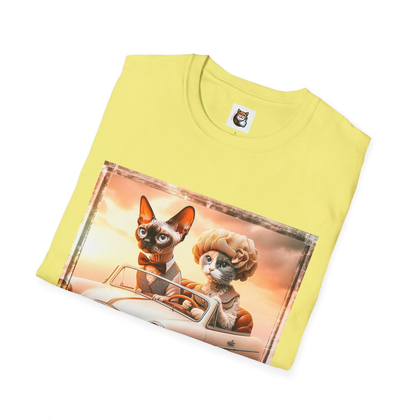 Wacky  Devon Rex Cat Unisex Softstyle T-Shirt