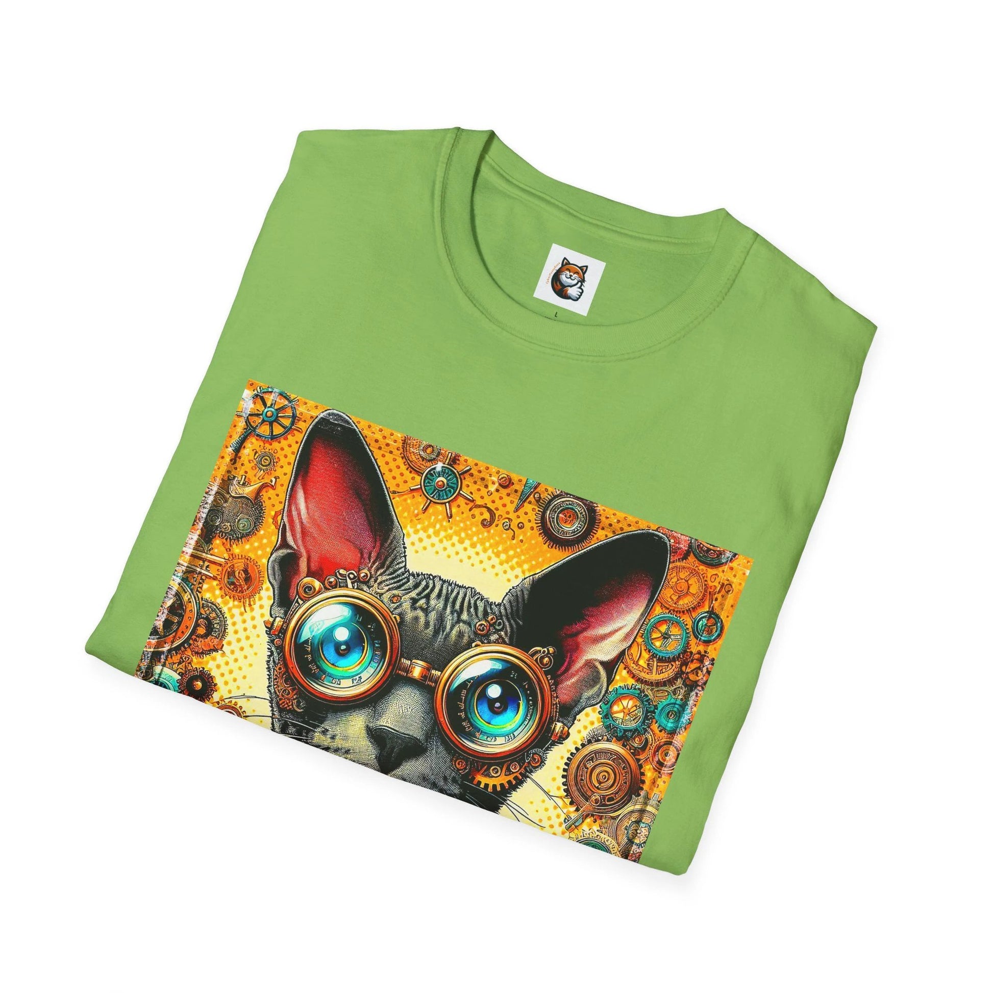 Cornish Rex Cat steam punk T-Shirt by Printify