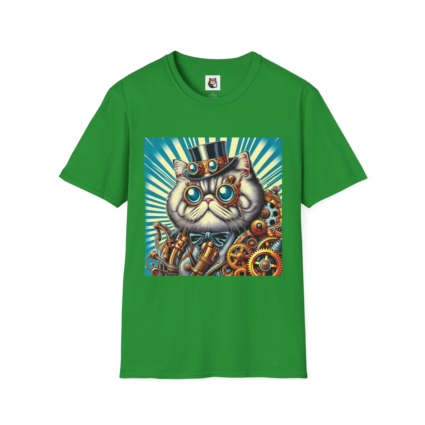 Selkirk Rex Cat T-Shirt steam punk