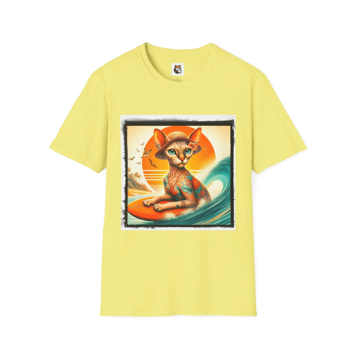 Devon Rex Cat Unisex Softstyle T-Shirt