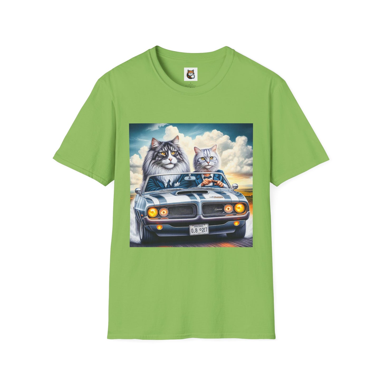 Wacky Norwegian Forest Cat Unisex Softstyle T-Shirt