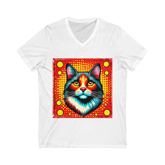 Domestic Cat pretty colors  V-Neck Tee