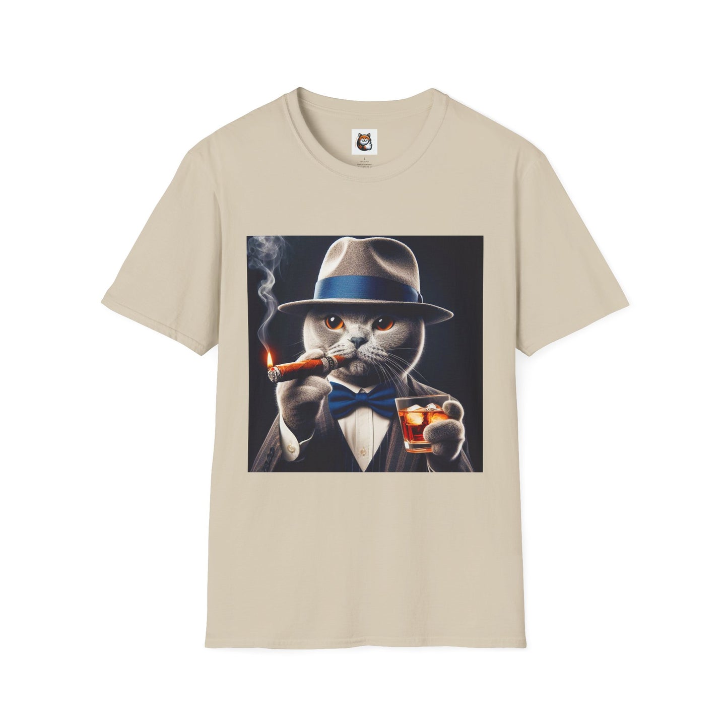 Russian Blue Cat  smoking and cigars T-Shirt