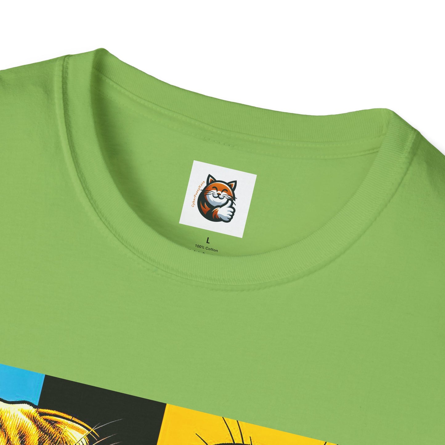 Scottish Fold Cat colorful squares  T-Shirt