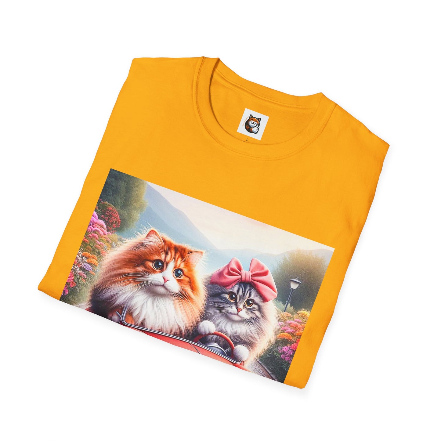 Wacky Norwegian Forest Cat Unisex Softstyle T-Shirt