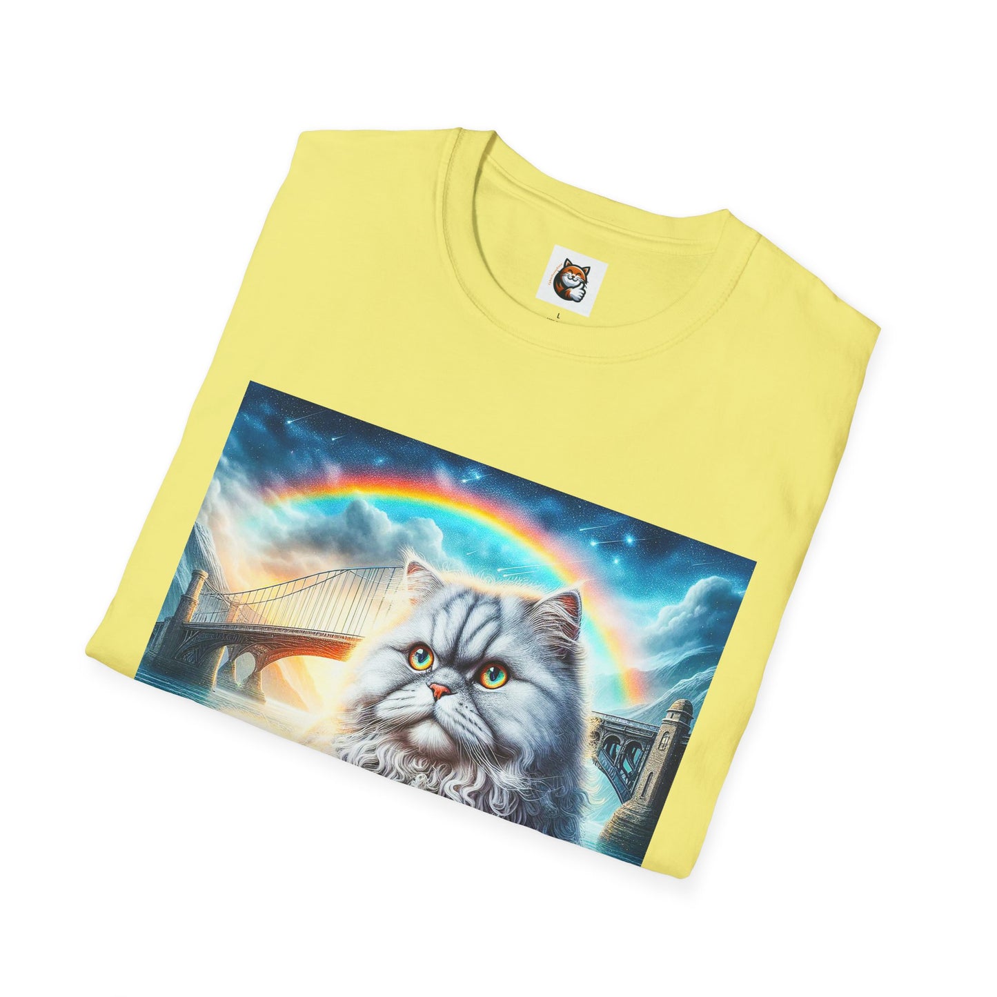 Selkirk Rex Cat T-Shirt  rainbow bridge