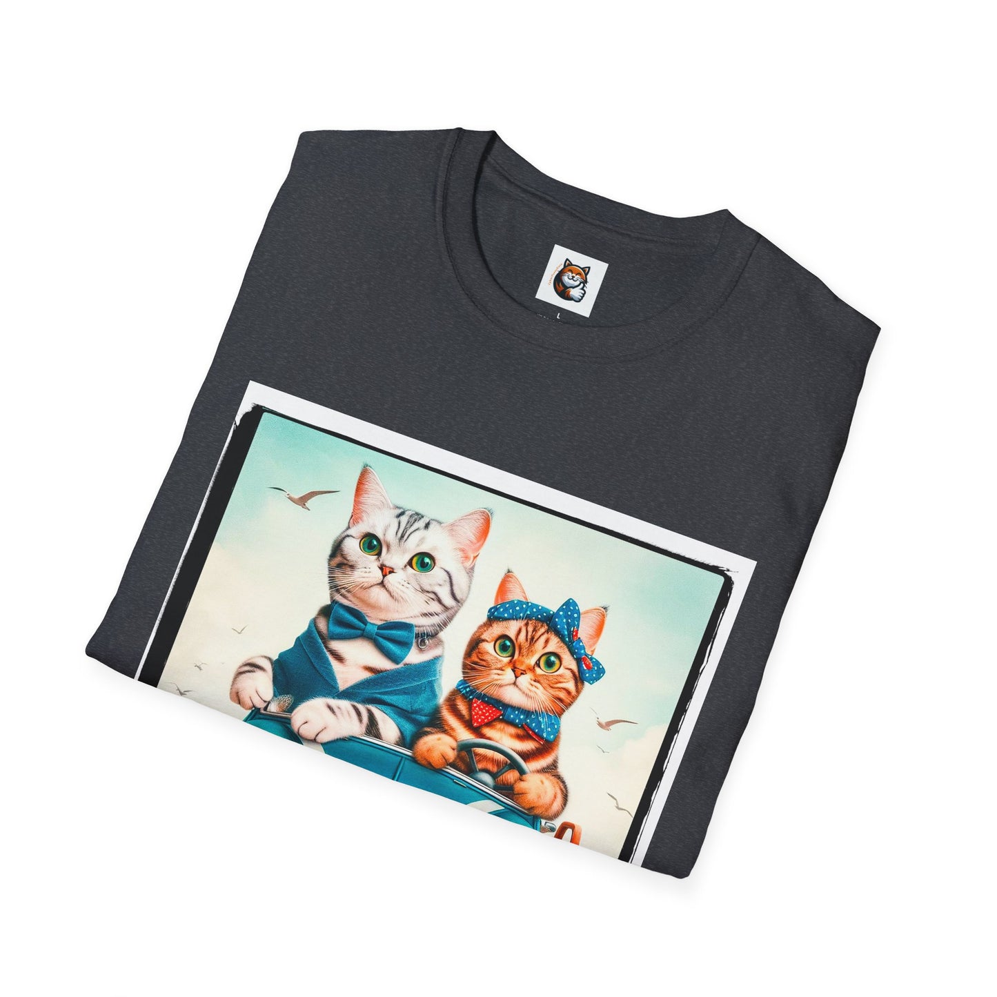 American Shorthair couple driving Softstyle T-Shirt