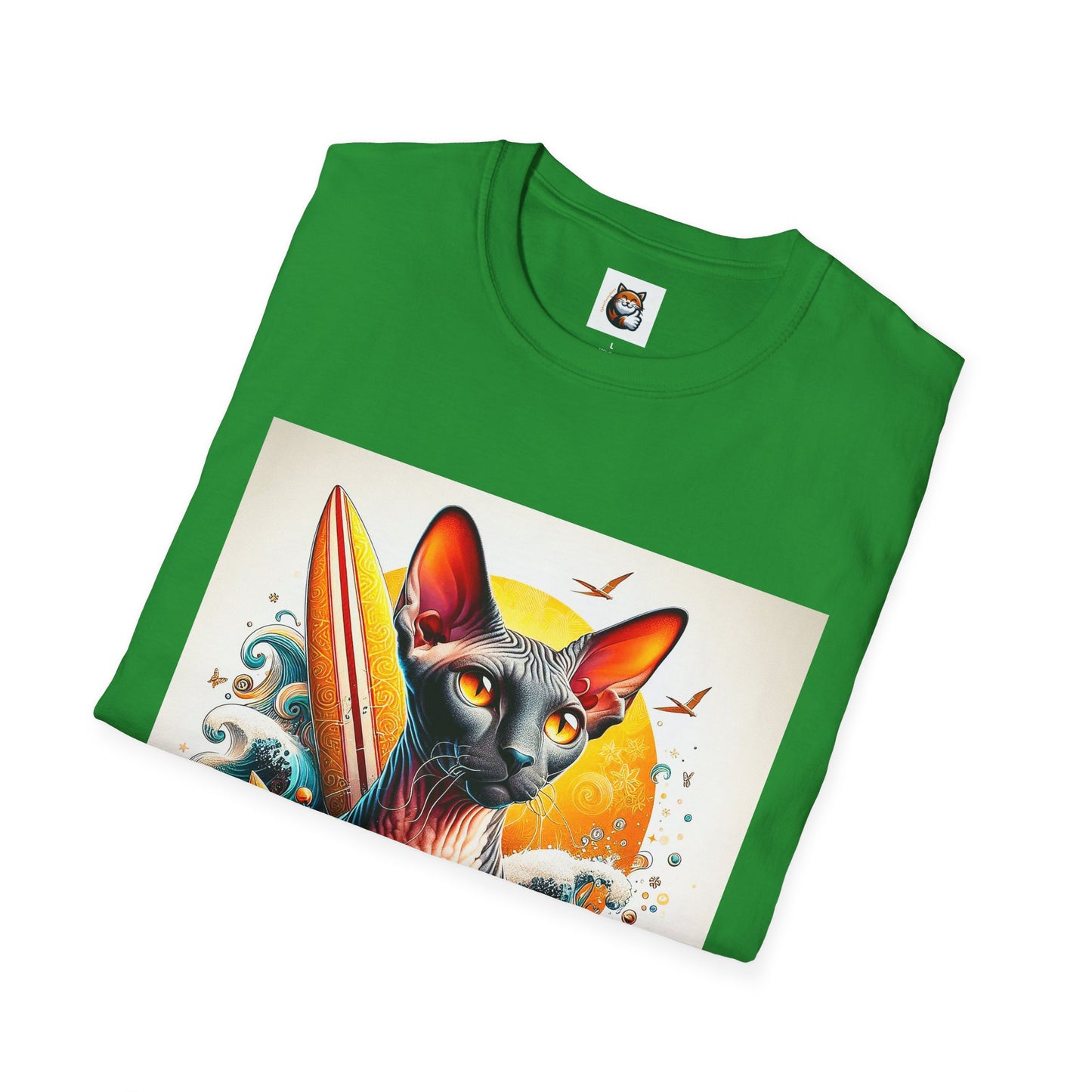 Cornish Rex Cat surfer  T-Shirt
