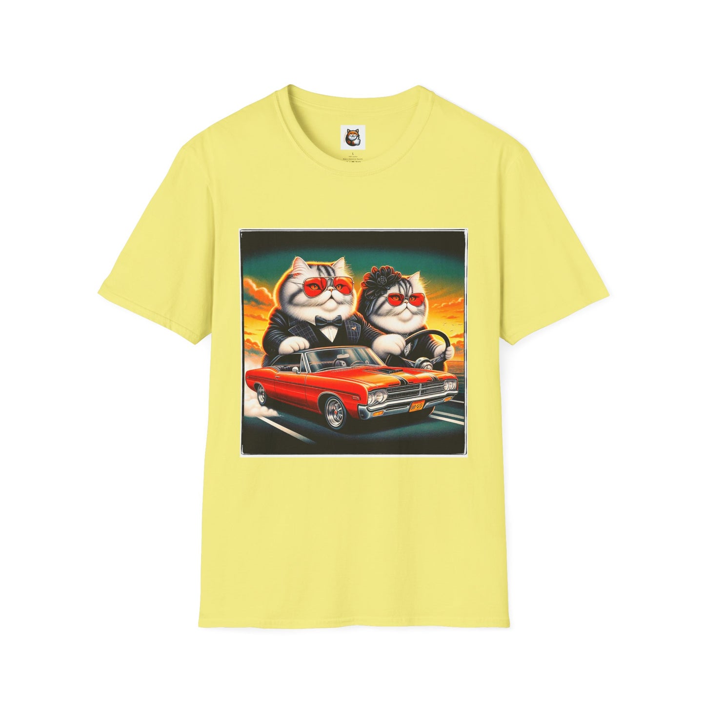 Wacky Exotic Shorthair Cat Unisex Softstyle T-Shirt