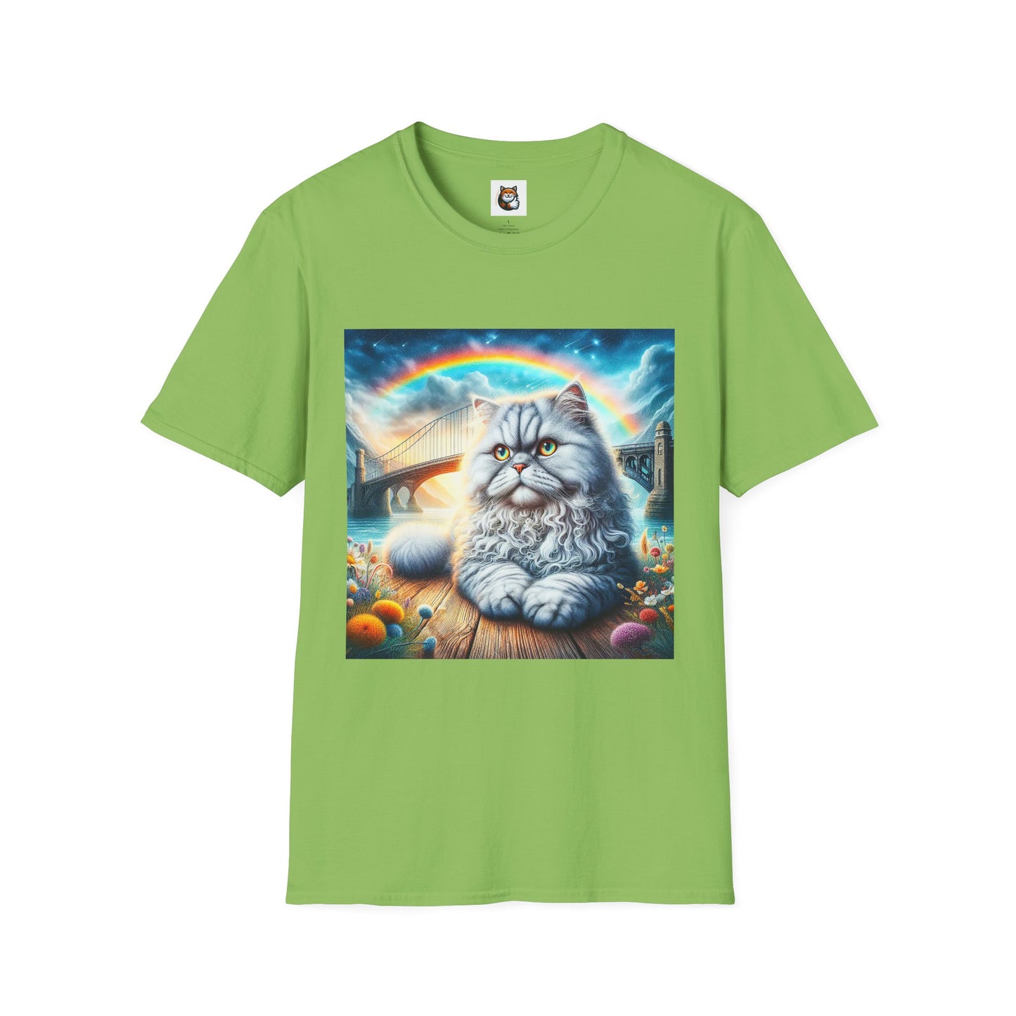 Selkirk Rex Cat T-Shirt  rainbow bridge
