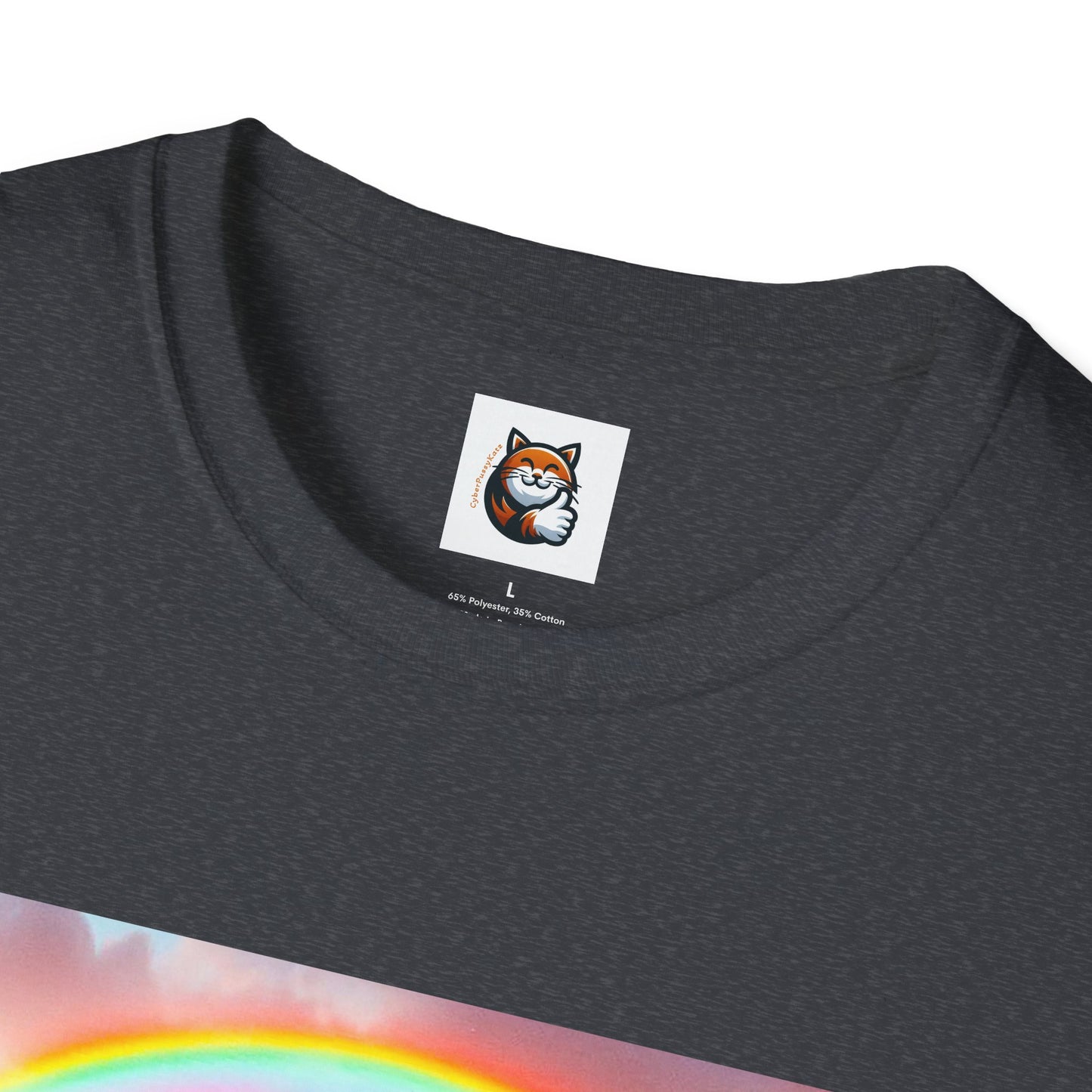 Selkirk Rex Cat T-Shirt rainbow bridge