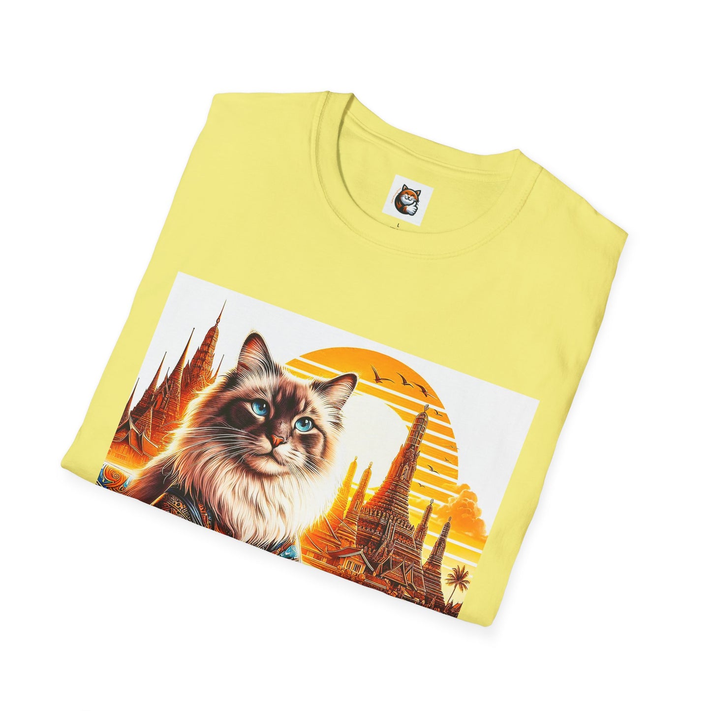 British Shorthair surfing Softstyle T-Shirt