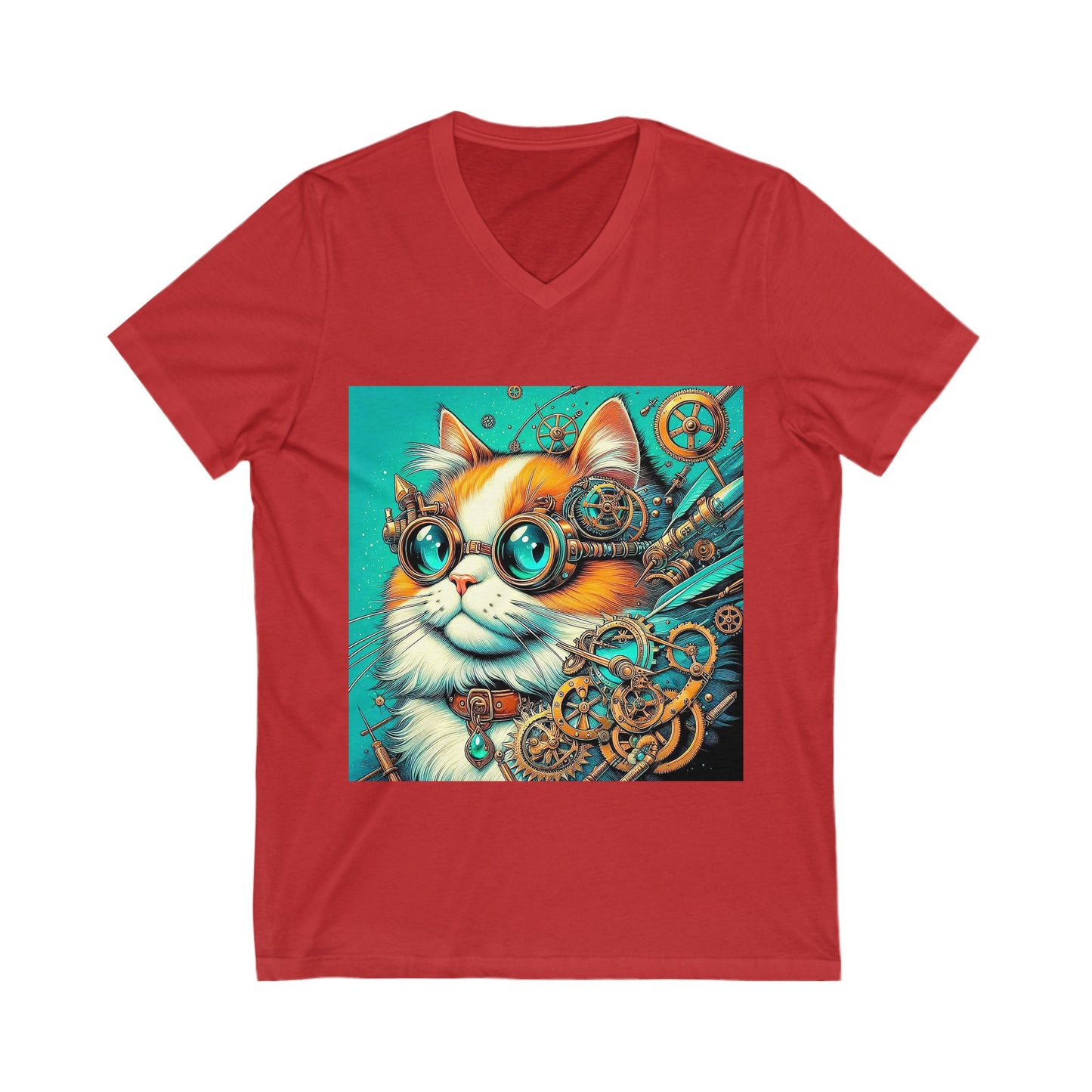 Ragdoll Cat Unisex Jersey Short Sleeve V-Neck Tee