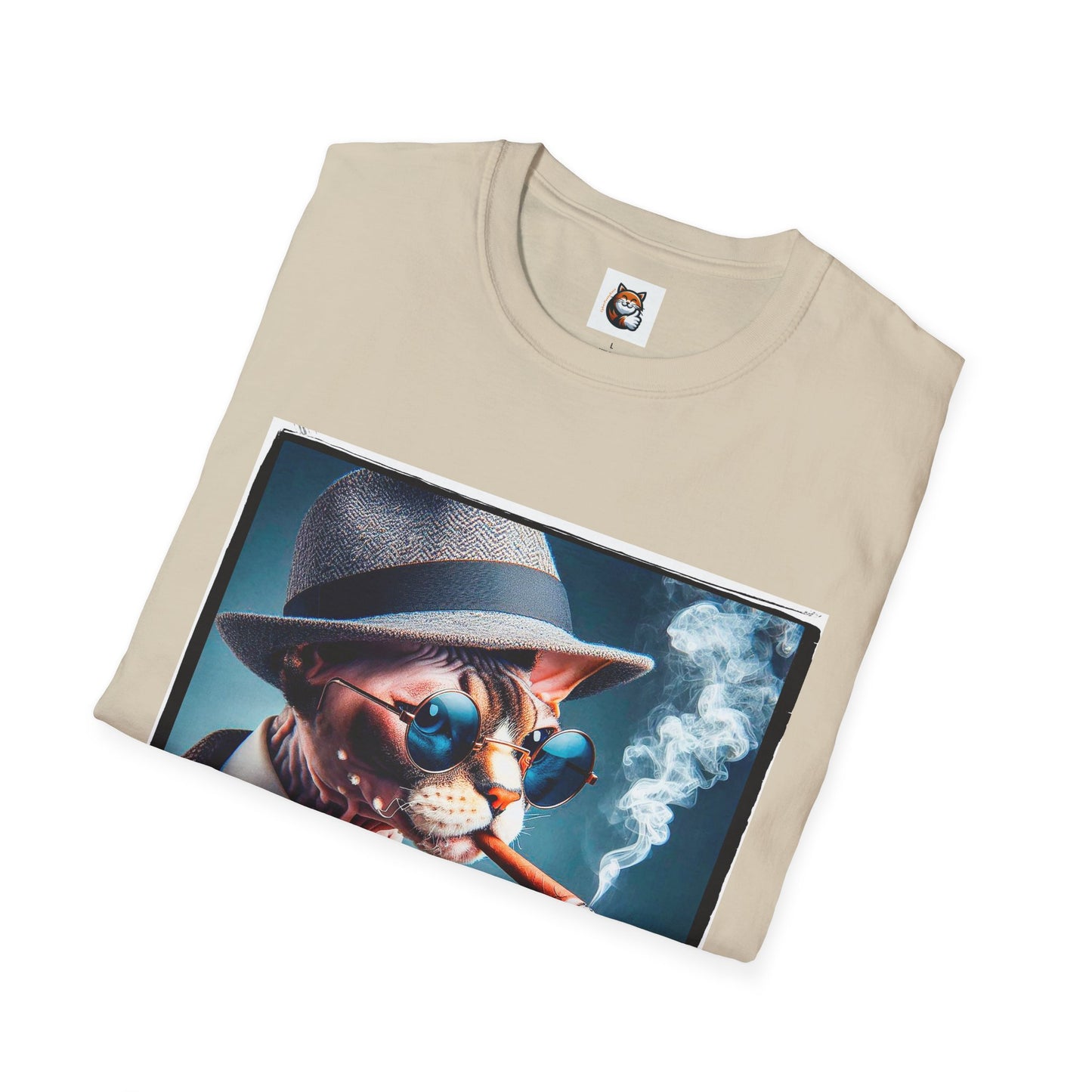 Devon Rex Cat smoking Softstyle T-Shirt