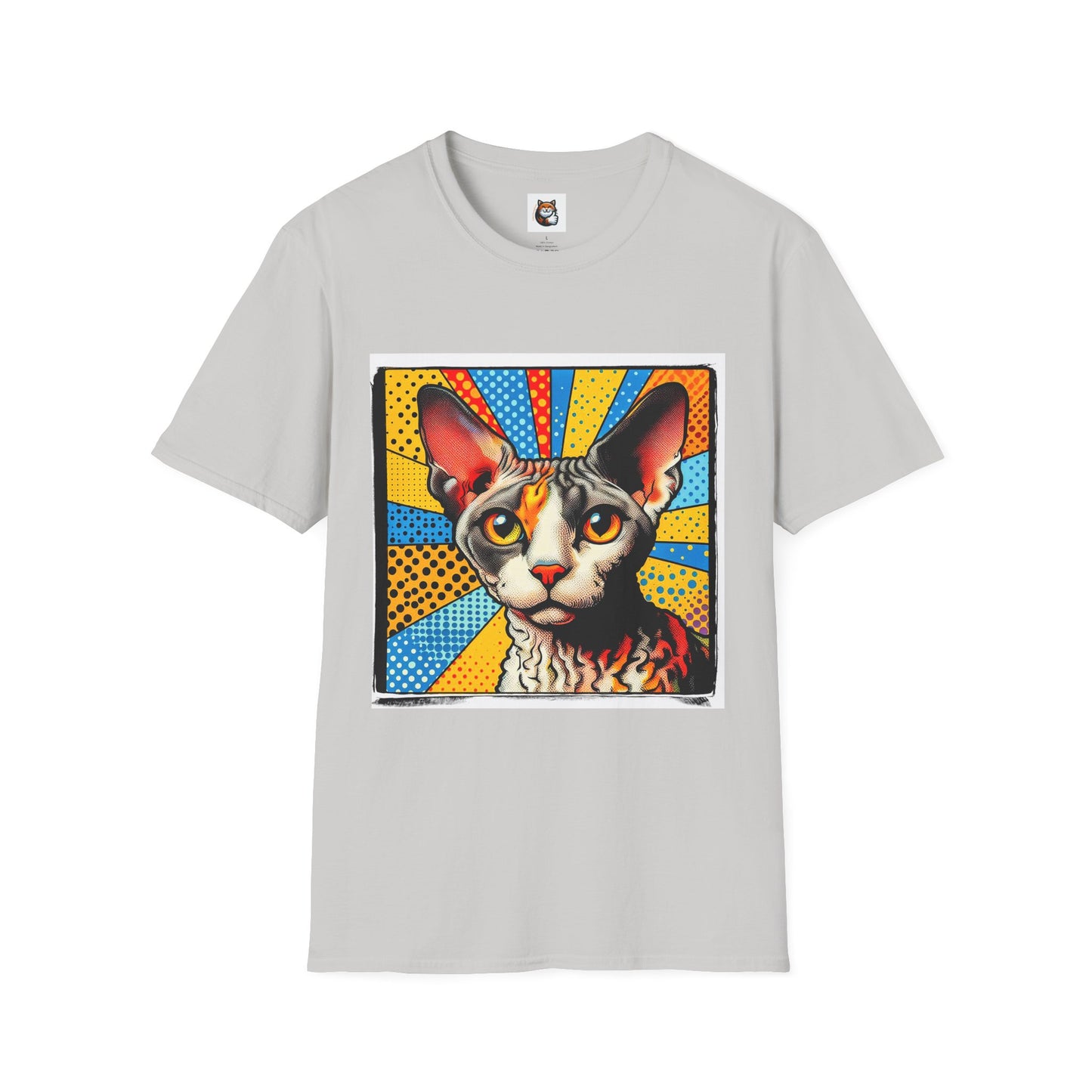 Devon Rex Comic book  Unisex Softstyle T-Shirt