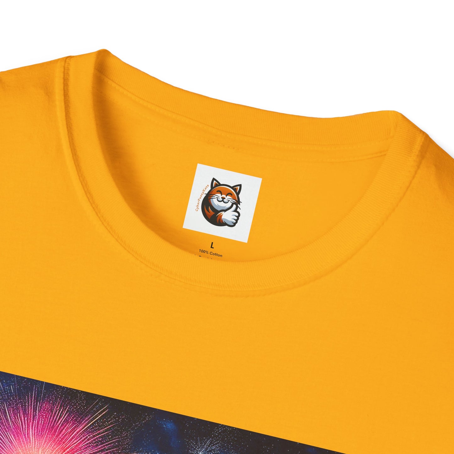 Wacky Domestic Cat Unisex Softstyle T-Shirt