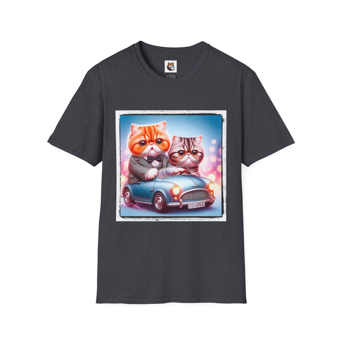 Wacky Exotic Shorthair Cat Unisex Softstyle T-Shirt