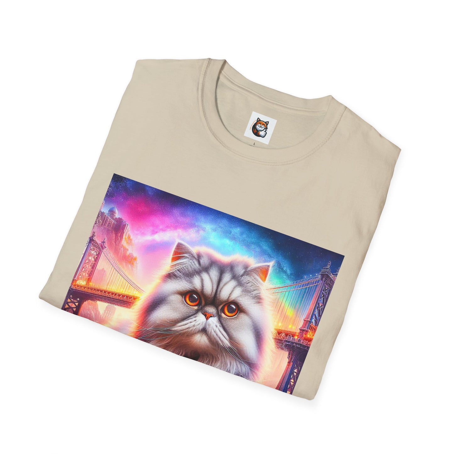 Selkirk Rex Cat T-Shirt purple sunset