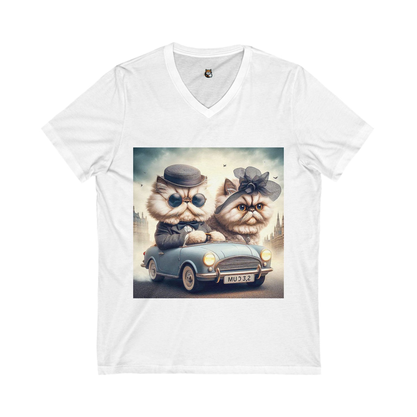 Selkirk Rex angry couple drivibg shirt