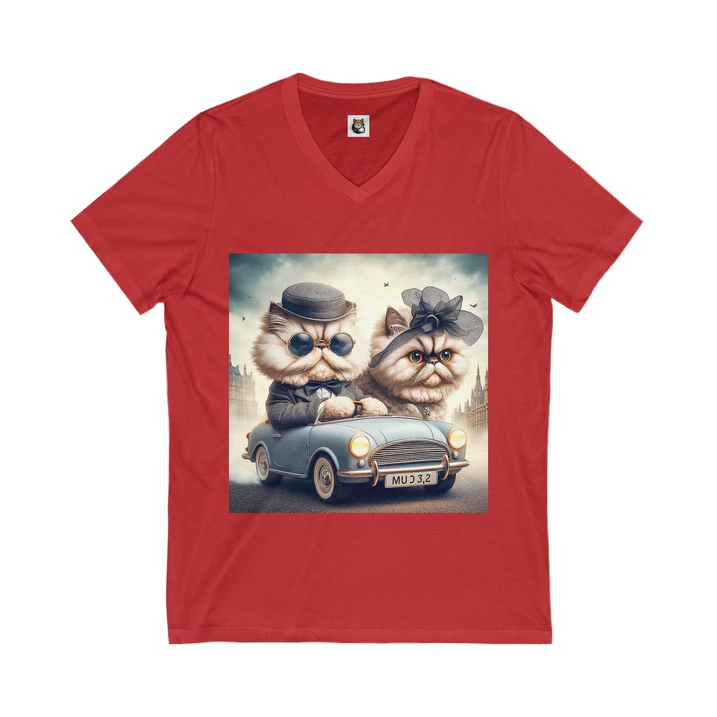 Selkirk Rex angry couple drivibg shirt
