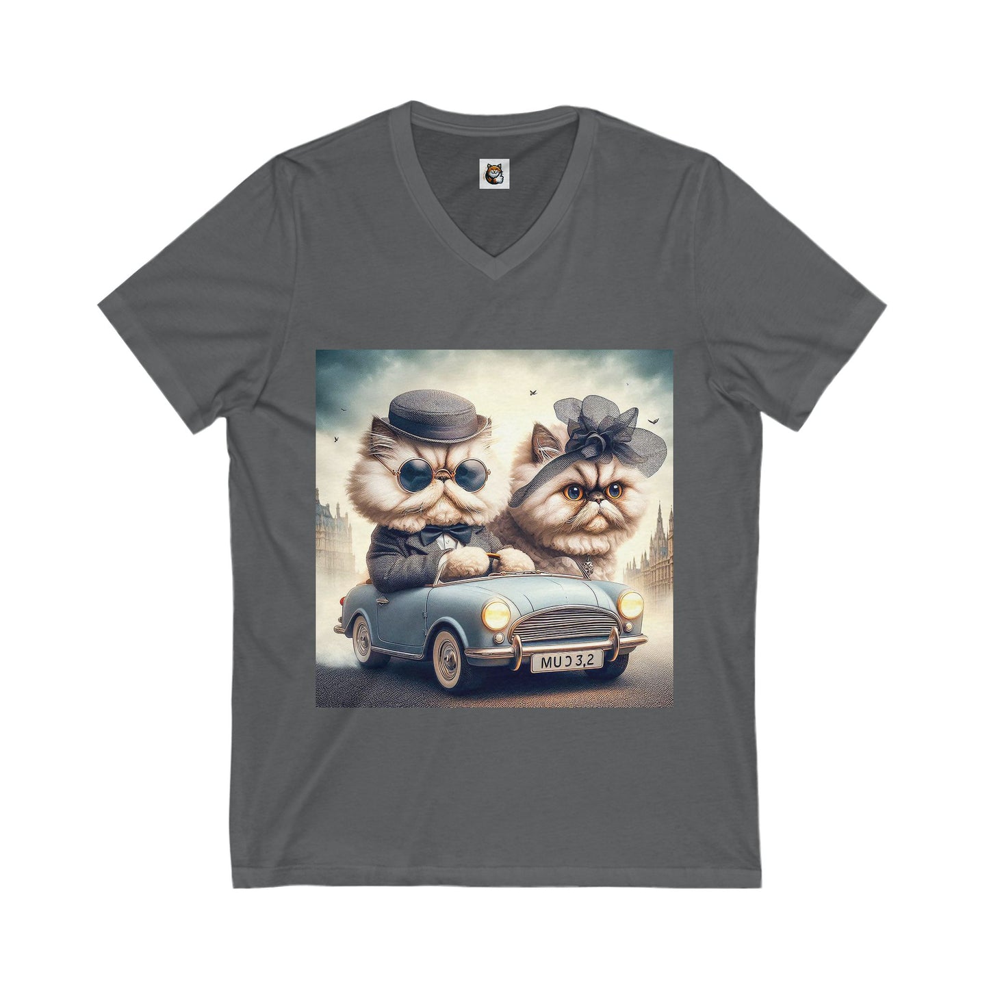 Selkirk Rex angry couple drivibg shirt