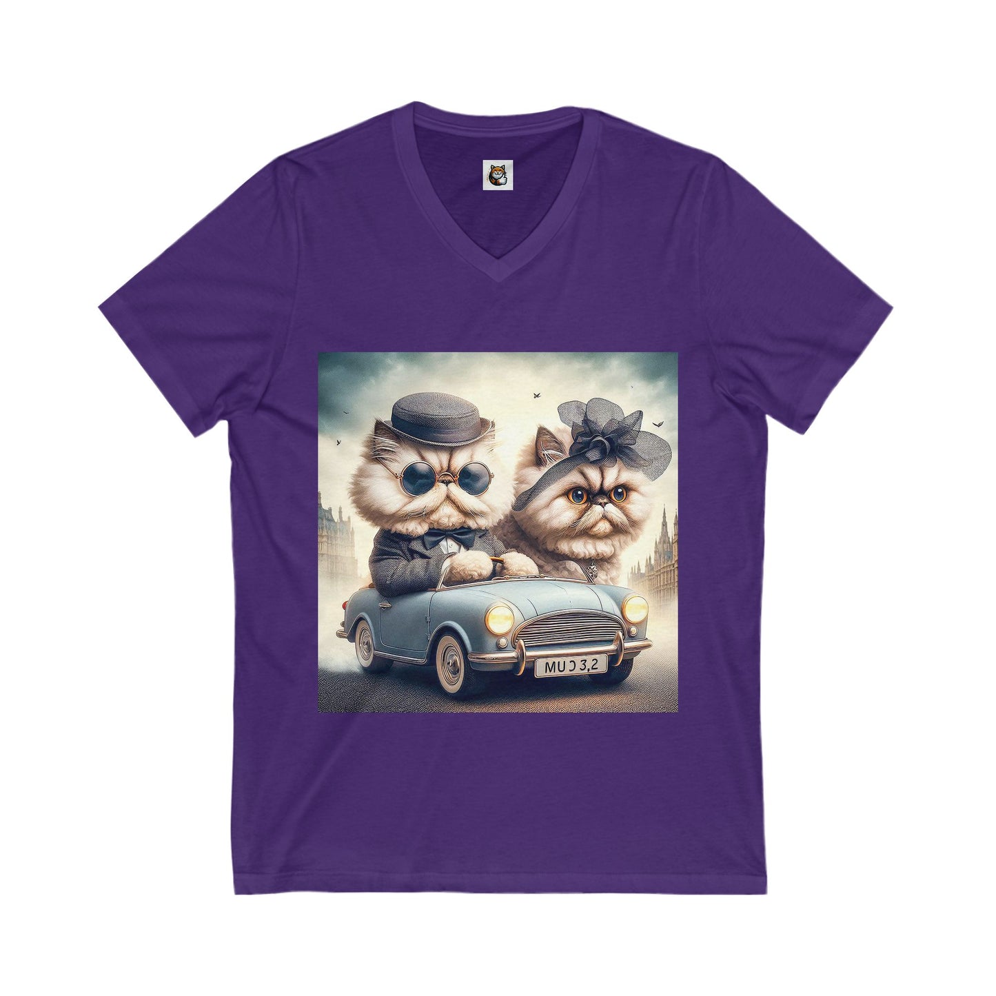 Selkirk Rex angry couple drivibg shirt