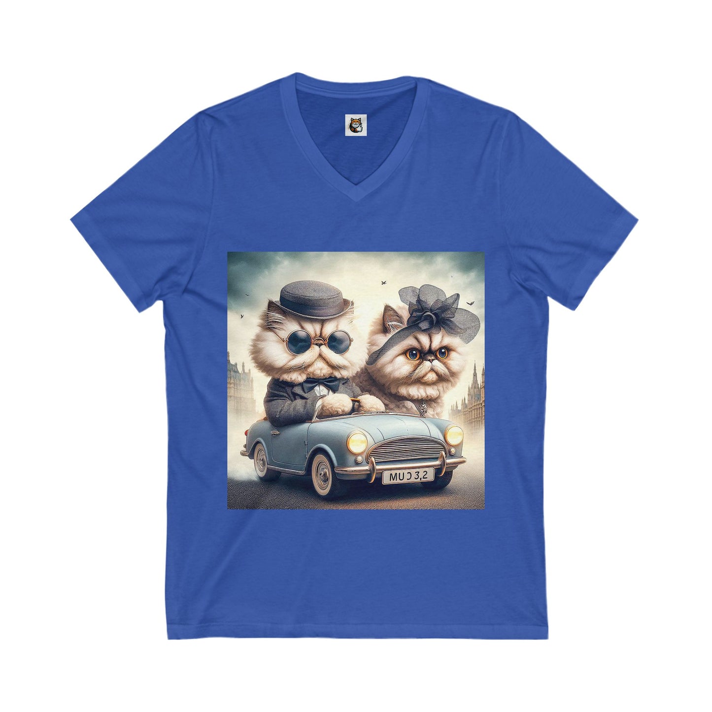 Selkirk Rex angry couple drivibg shirt