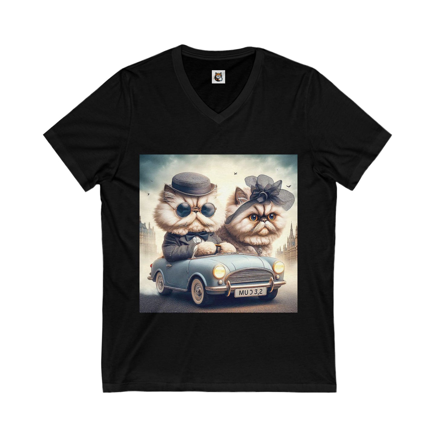 Selkirk Rex angry couple drivibg shirt