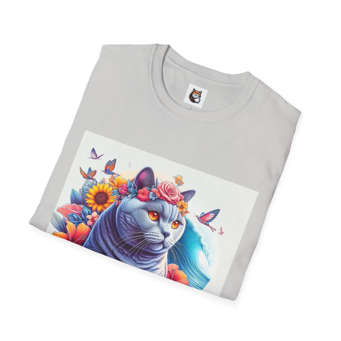 British Shorthair surf board Softstyle T-Shirt