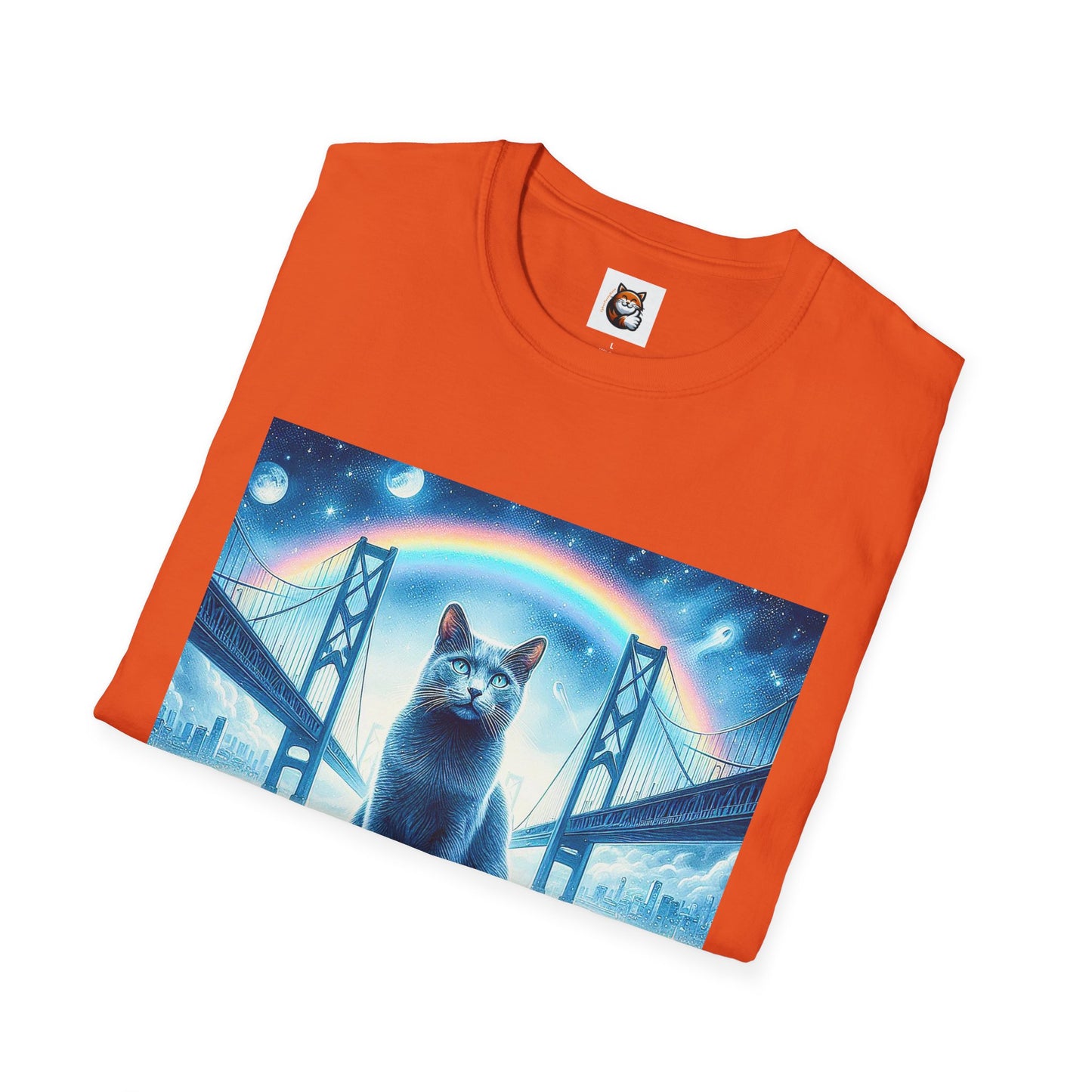 Russian Blue Cat Unisex Softstyle T-Shirt