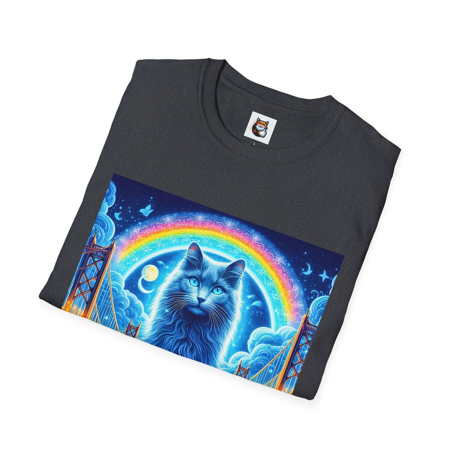 Russian Blue Cat rainbow T-Shirt