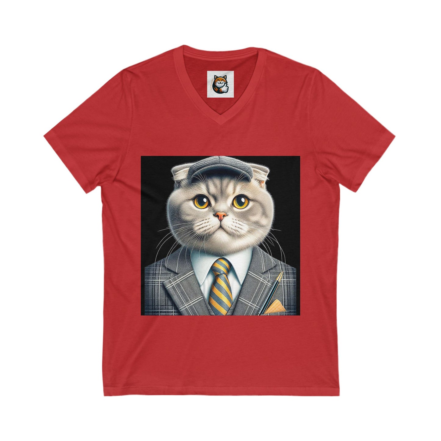 Scottish Fold Cat  handsome suit Tee