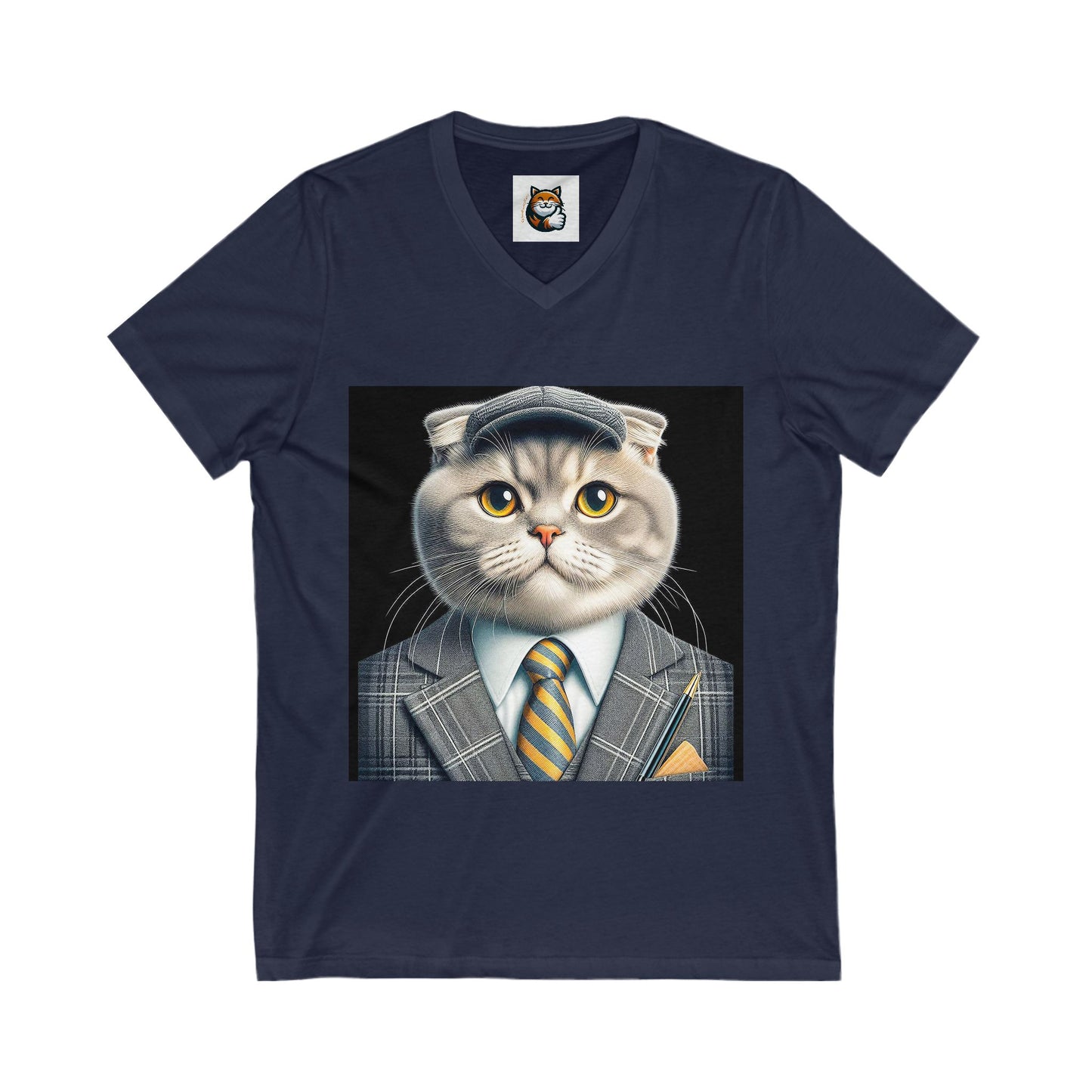 Scottish Fold Cat  handsome suit Tee