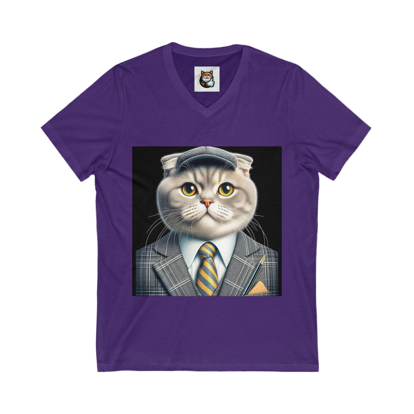 Scottish Fold Cat  handsome suit Tee