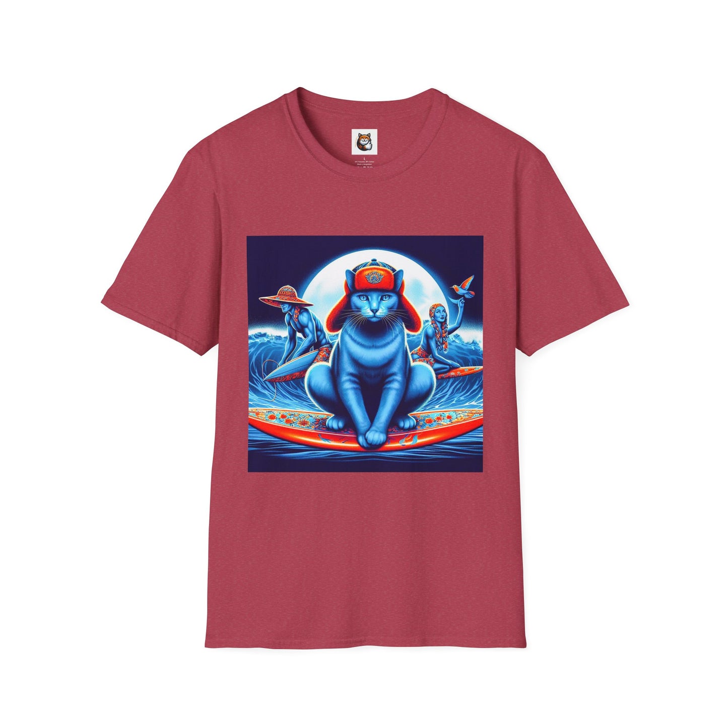 Russian Blue Cat Unisex Softstyle T-Shirt
