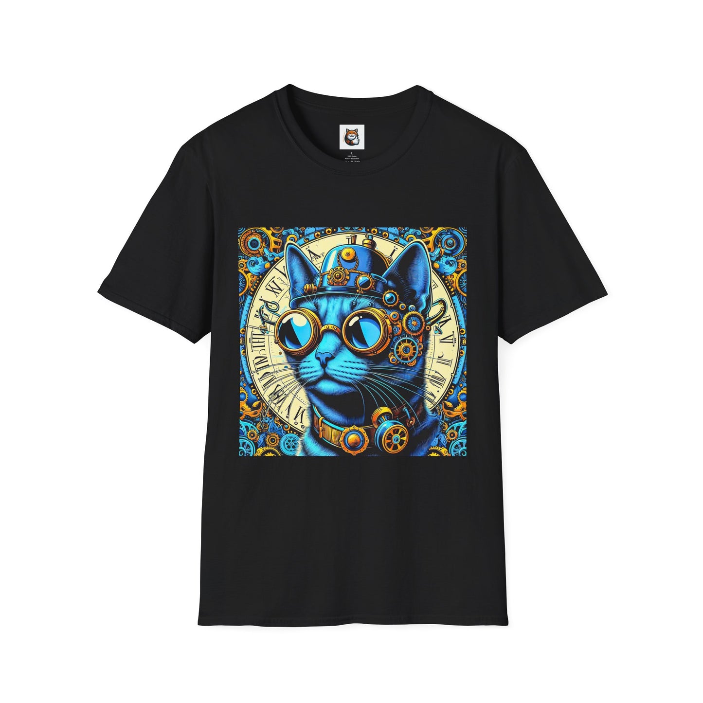 Russian Blue Cat steam punk T-Shirt