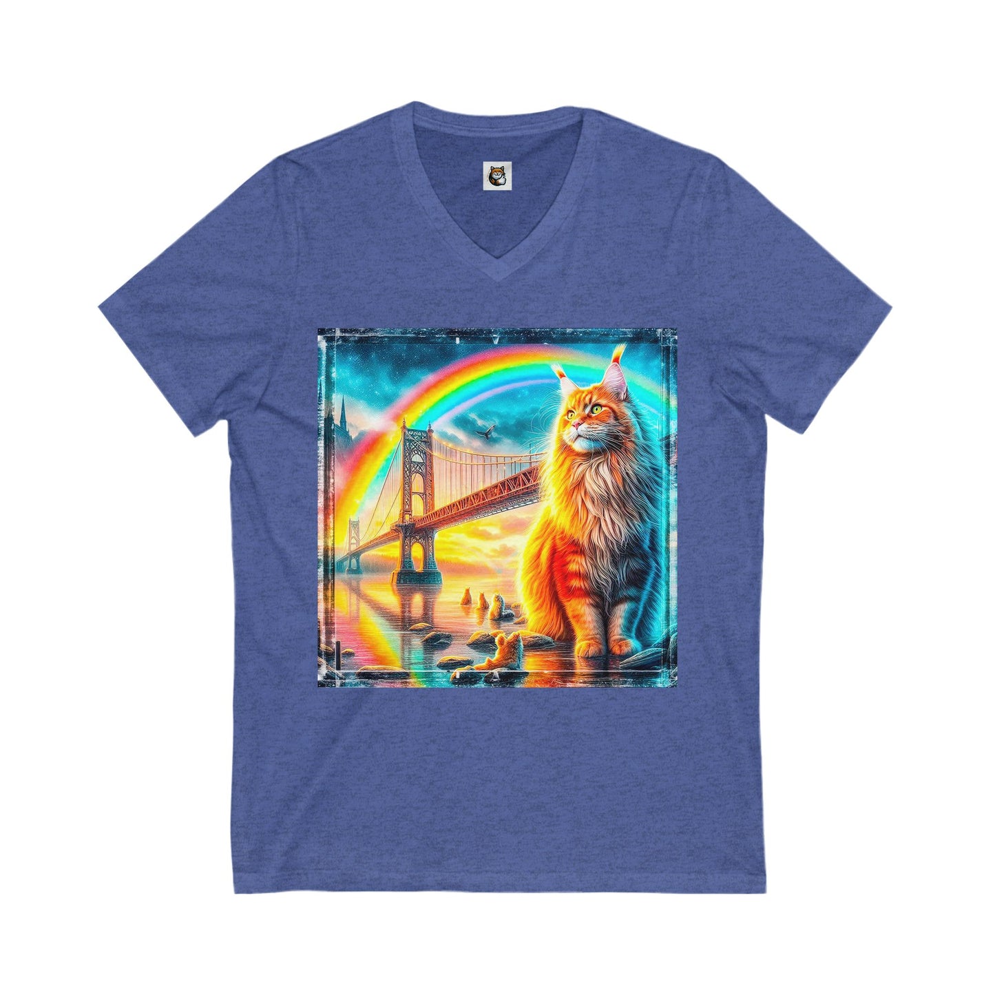 Maine Coon Unisex Jersey Short Sleeve V-Neck Tee