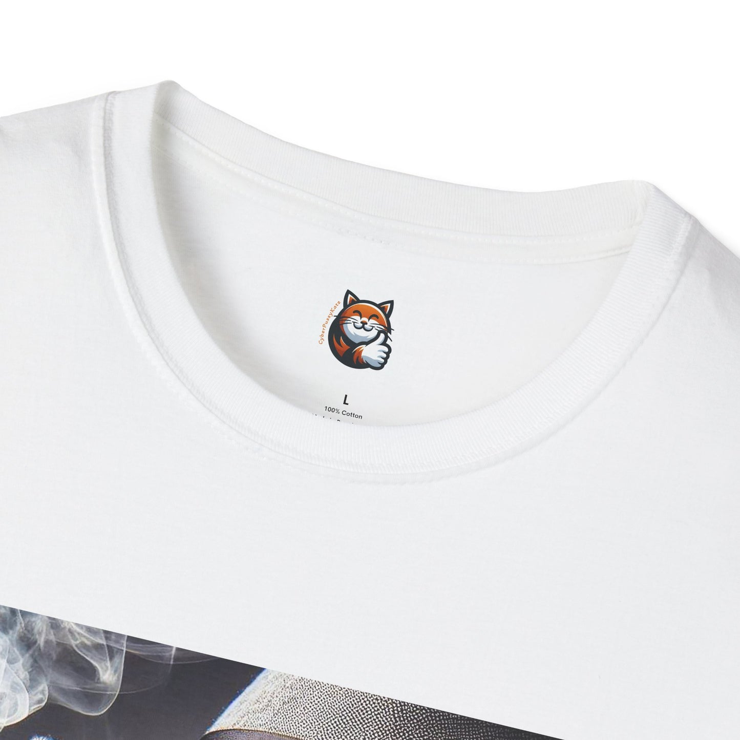 Selkirk Rex Cat T-Shirt cigar smoking