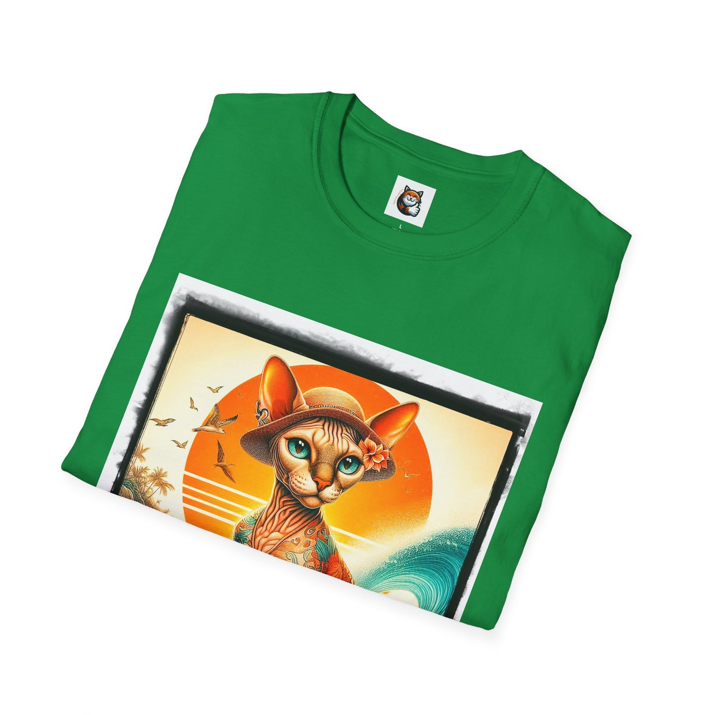 Devon Rex Cat Unisex Softstyle T-Shirt