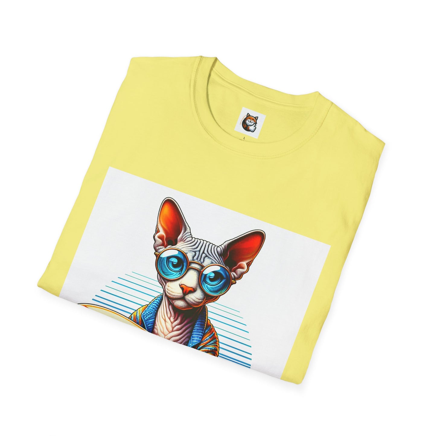 Devon Rex Cat Unisex Softstyle T-Shirt