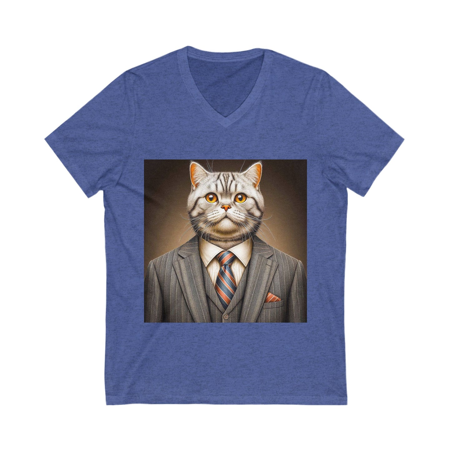 American Shorthair business professionals Jersey Short Sleeve V-Neck Tee