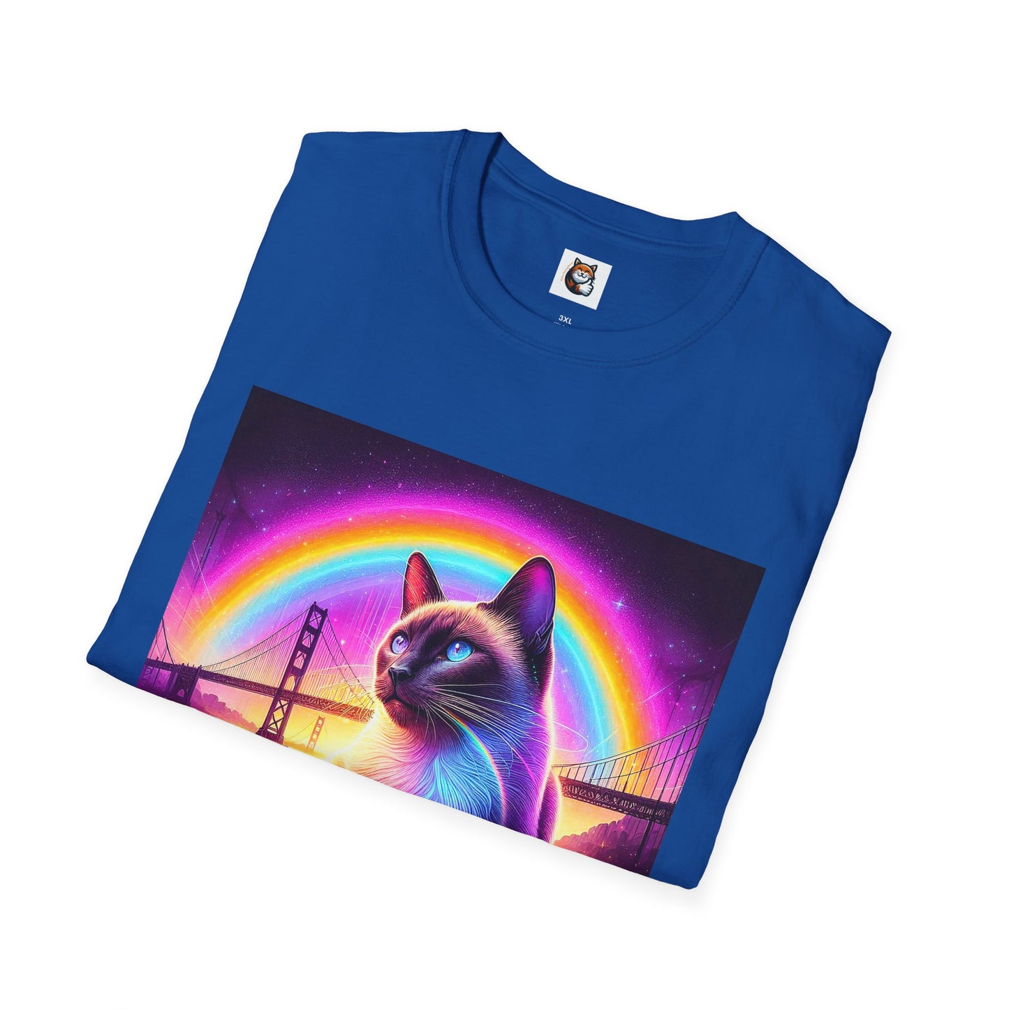 Siamese Cat purple rainbow