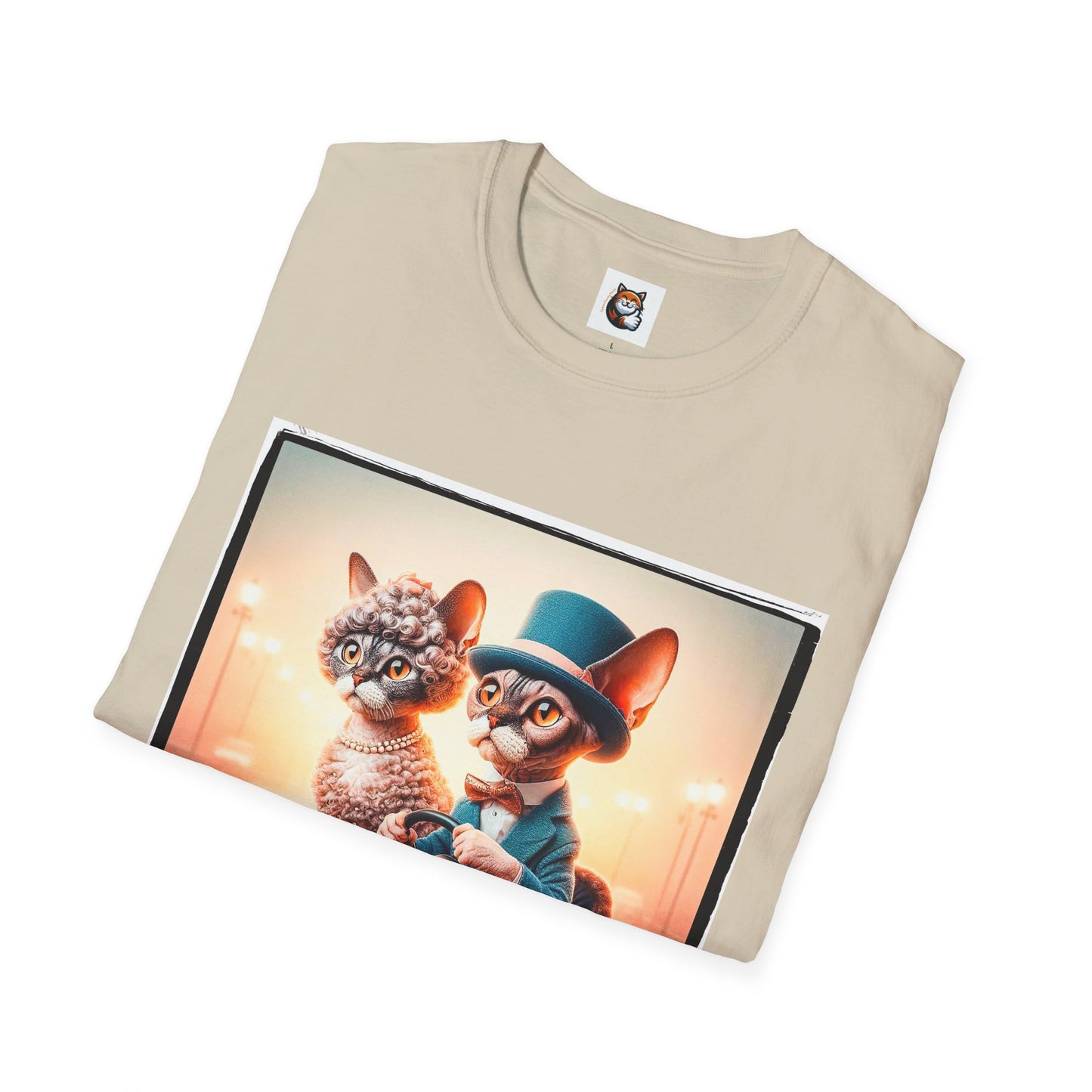 Wacky  Devon Rex Cat Unisex Softstyle T-Shirt