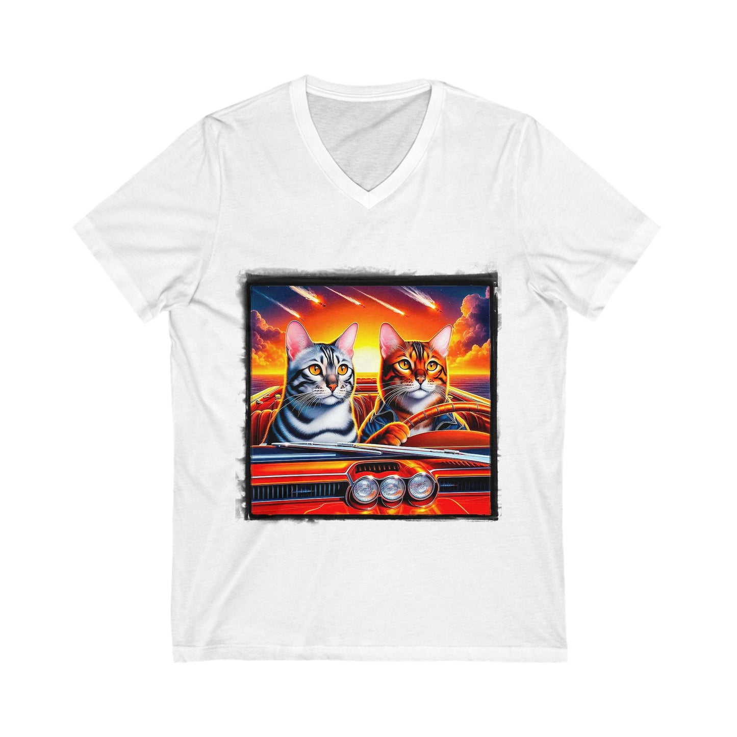 Wacky Bengal Unisex Jersey Short Sleeve V-Neck Tee