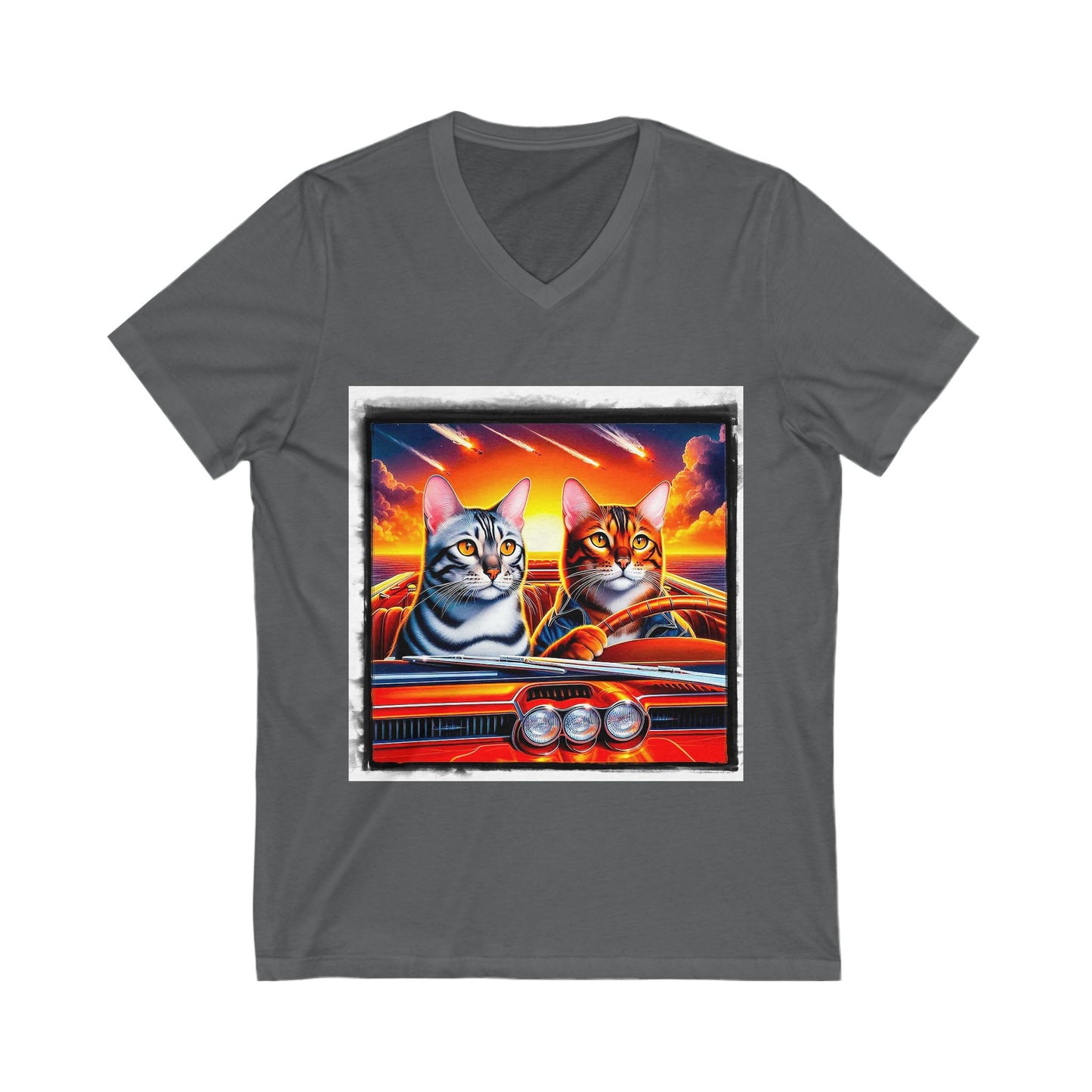 Wacky Bengal Unisex Jersey Short Sleeve V-Neck Tee