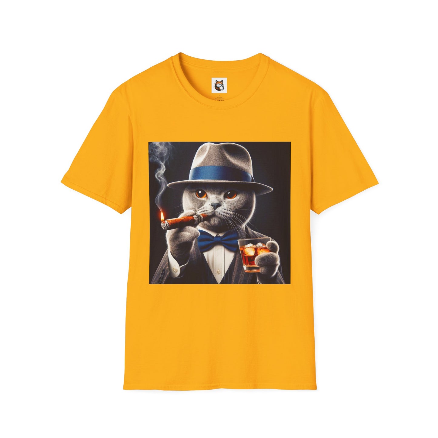 Russian Blue Cat  smoking and cigars T-Shirt