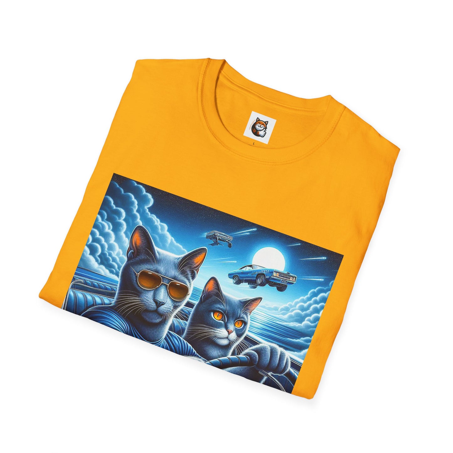 Russian Blue Cat pretty night T-Shirt