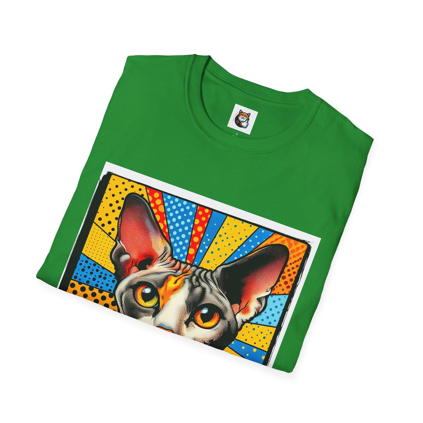 Devon Rex Comic book  Unisex Softstyle T-Shirt