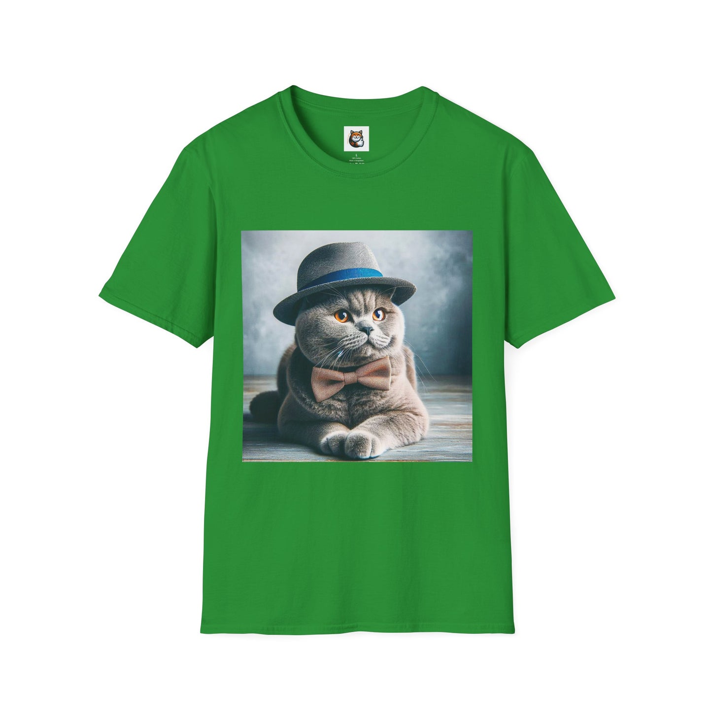 British Shorthair hat and bow Softstyle T-Shirt